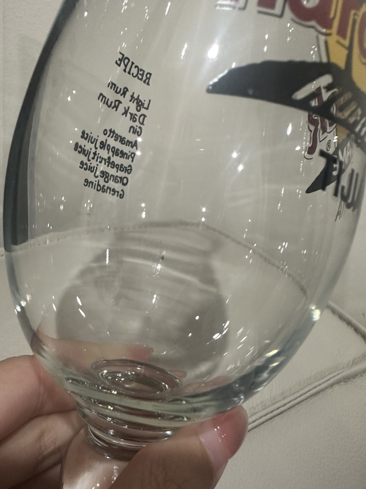 Rare Vintage Hard Rock Cafe Tijuana Hurricane Glass Closed Café 1990 Collectible image 9
