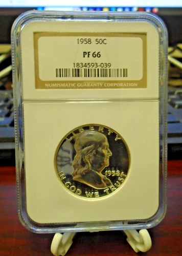 1958 United States Franklin Half Silver Dollar 50c NGC PF 66 Proof