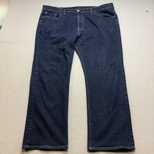 LUCKY BRAND 181 RELAXED FIT STRAIGHT JEANS MENS 44x32 inseam 29 Dark Wash EUC