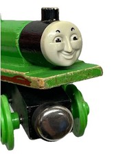 Vtg HENRY Thomas Friends Wooden Railway Train Wood Car Flat Magnet GREEN