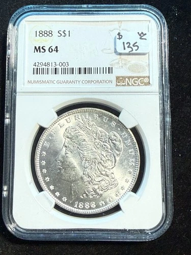 1888 MORGAN DOLLAR NGC MS 64 003