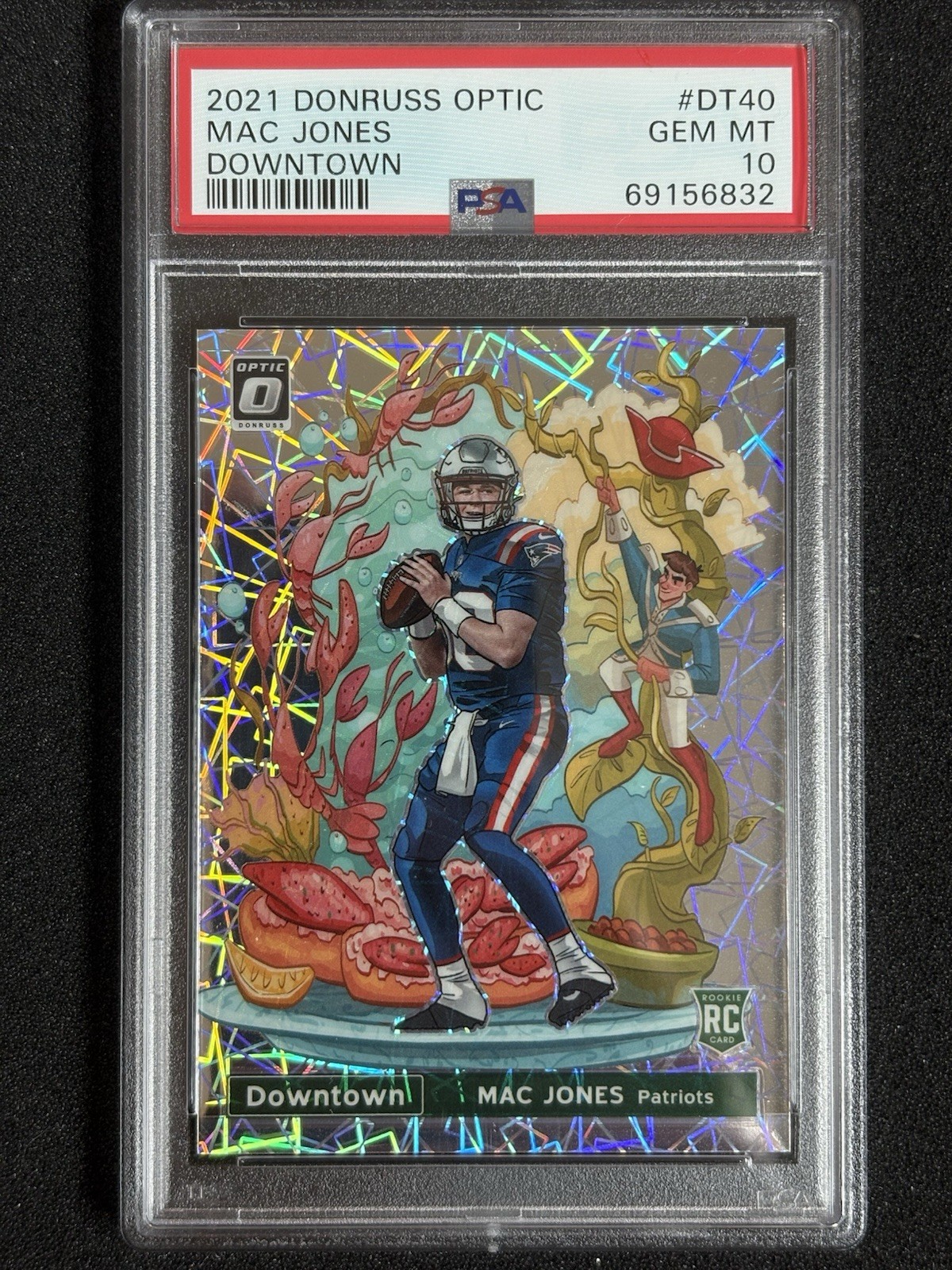 2021 Mac Jones Rookie Donruss Optic Downtown Rookie RC PSA 10 GEM MINT DT-40