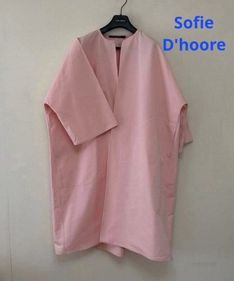 Sofie D'hoore Pink No-Collar Spring Coat Size 36 M-LL