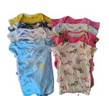 Lot of 8 Baby Girl Gerber Onesies 6-9 gently used