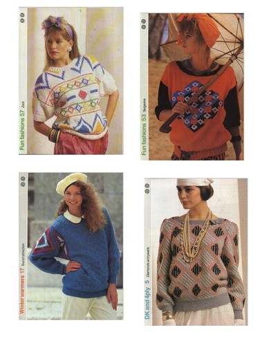 FOUR Get Knitting Patterns - Ladies Fairisle Sweaters