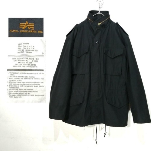 Alpha M-65 M65 Field Jacket Black