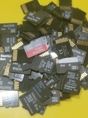 (LOT OF 10) 8GB MicroSD Cards  ( MICRO SD ) Samsung / Sandisk / ect