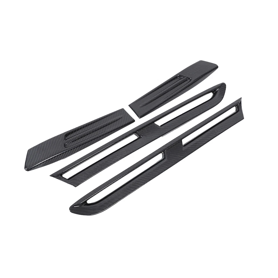 Real Carbon Front Fender Side Vent Duct Scoops Trim for 2009-24 Nissan GT-R R35 - Image 4 of 4