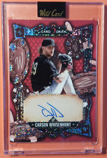 CARSON WHISENHUNT */2* AUTO 2024 Wild Card 5 Card Draw Red Sparkle Foil 5CDM-CWA