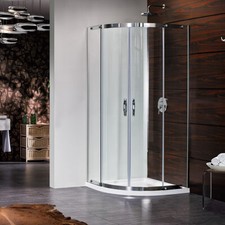 BOX CABINA DOCCIA CURVO SEMICIRCOLARE IN CRISTALLO 6 MM CM 80X80 O 90X90 GARY