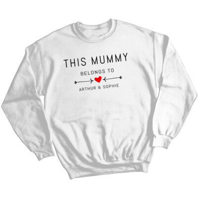 Personalisiertes Damen-Sweatshirt Pullover Belongs To Mothers Day lustig Mama Mama #MD