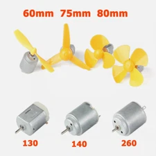 Mini Motors 130/140/260 Electric DC1.5V-4.5V Motor 2/3/4 Blades Propellers DIY