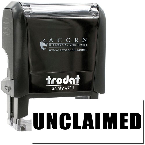 Self-Inking Unclaimed Stamp, Business Office Stamp, Size 1/2