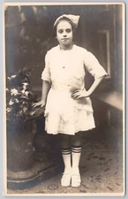 Girl Portrait US Real Photo Postcard RPPC