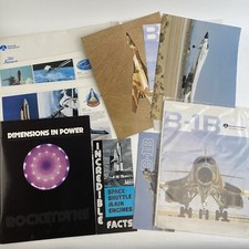 Huge Lot 1982 NASA Rockwell International Space Shuttle Program Brochures Model