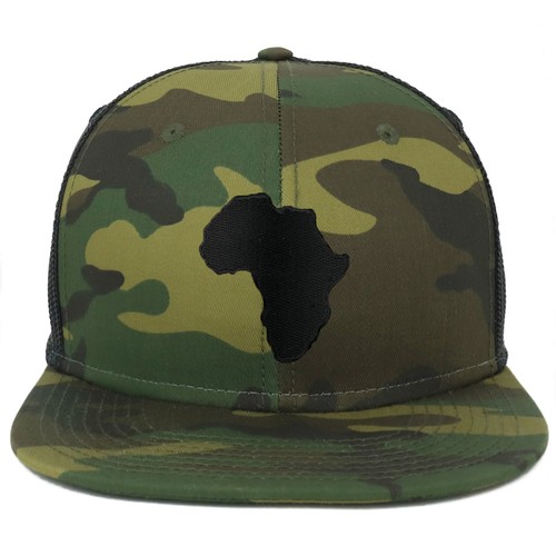 Oversize XXL Solid Black Africa Map 