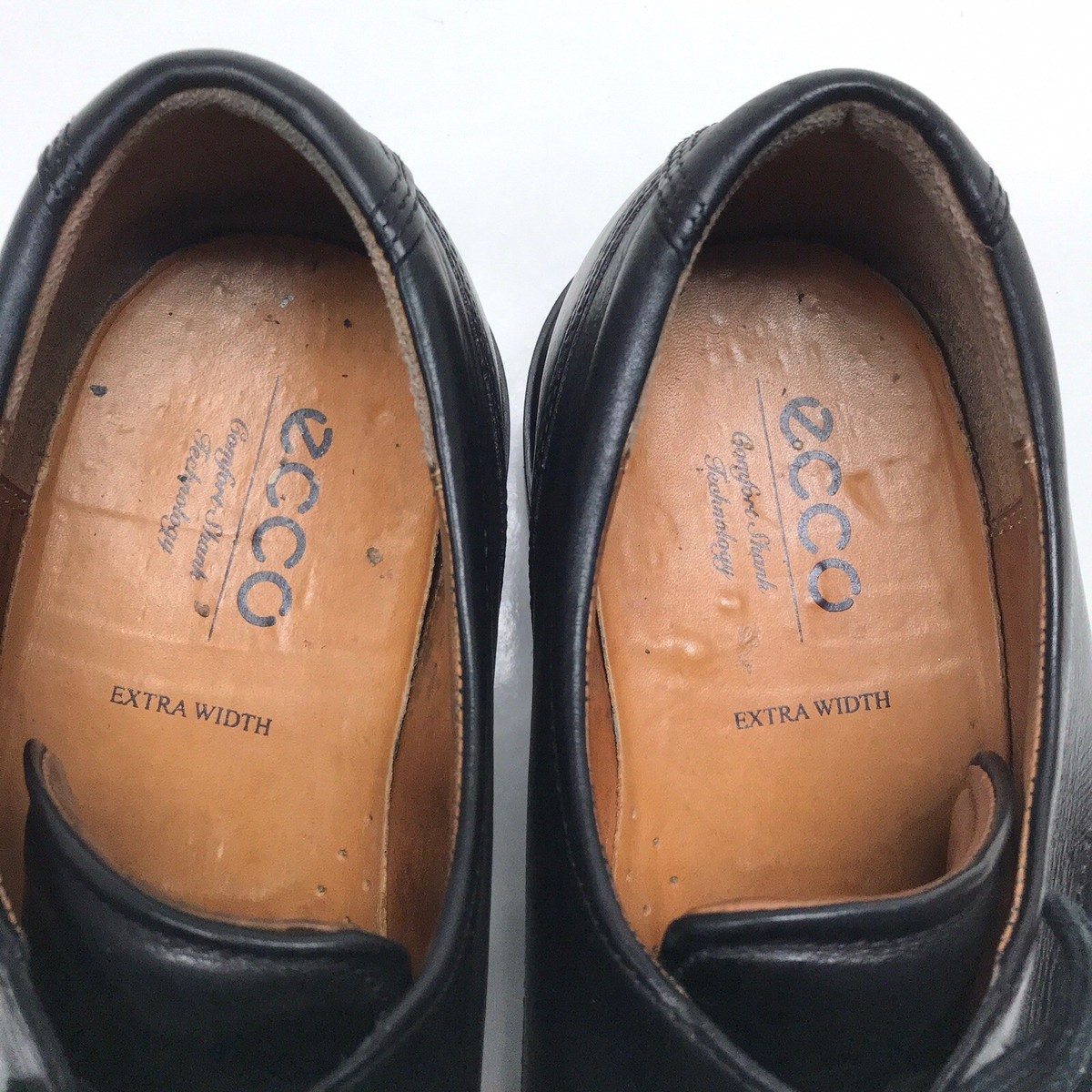 ECCO Windsor Extra Width Black Leather Comfort Dress Oxfords  display picture 1