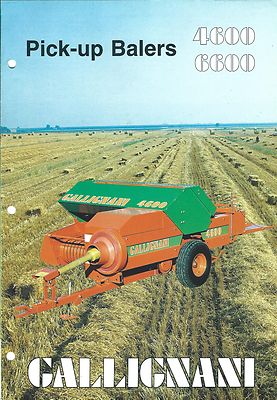 Farm Equipment Brochure - Gallignani - 4600 6600 - Pick-up Balers (F4609)