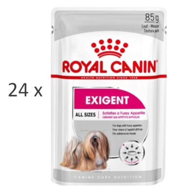 24 x 85 g Royal Canin Exigent (  16,15/kg) Mousse für Hunde aller Größen