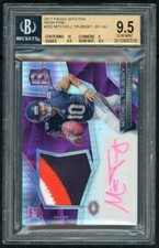 2017 Mitchell Trubisky Panini Spectra Neon Pink Jsy Patch Au #202 RC /15 BGS 9.5