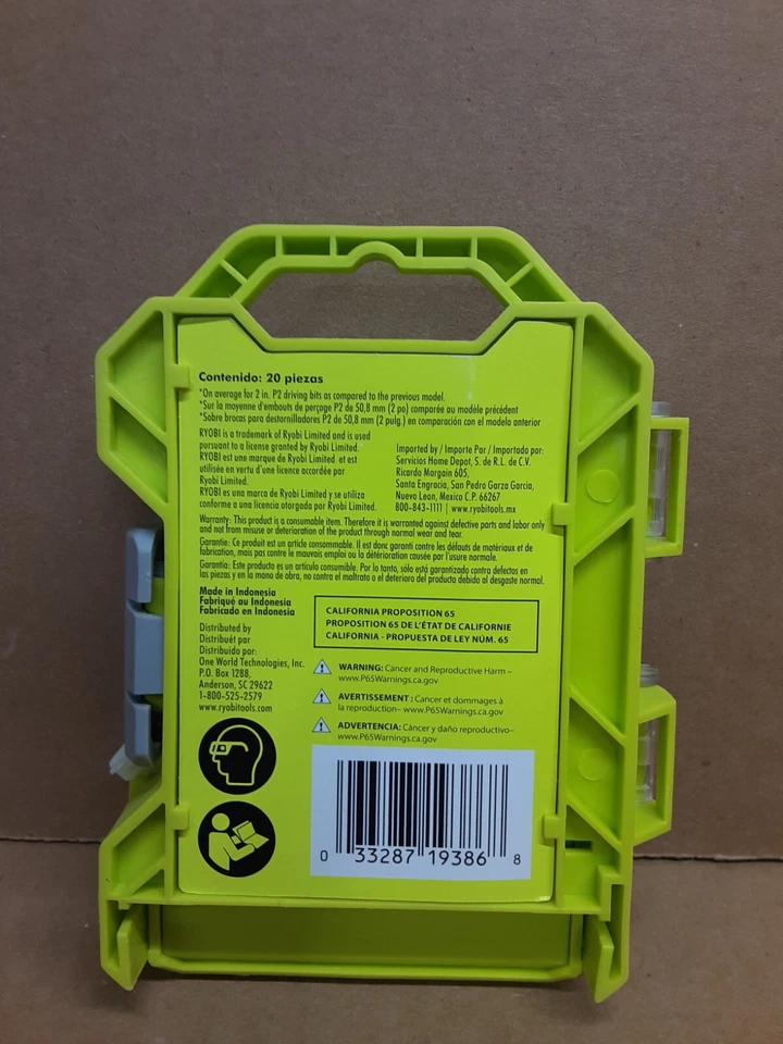 Ryobi 20 Pc. Drill And Impact Drive Bit Set  A98201 - Image 2 of 2