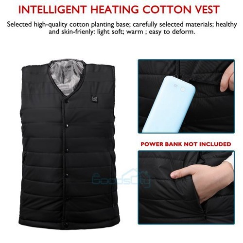 Heated Vest 15 Heating Zone Electric Heating Vest Men Women Heating Coat Thermal - Picture 34 of 37