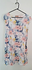 La Strada Floral Print Linen Dress Size S Women's Italy