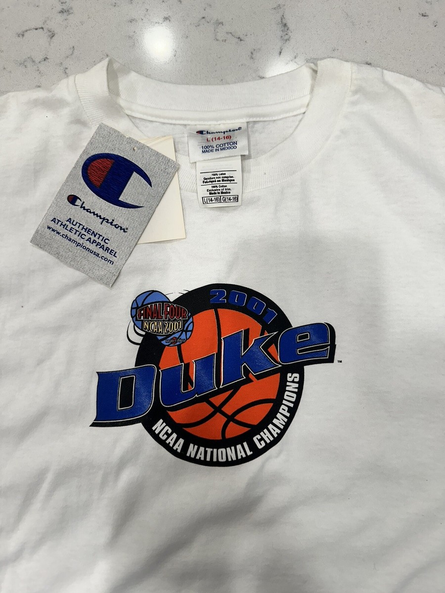 2001 Duke Blue Devils National Champions shirt Youth Large 2001 Duke Blue Devils National Champions shirt Youth Large