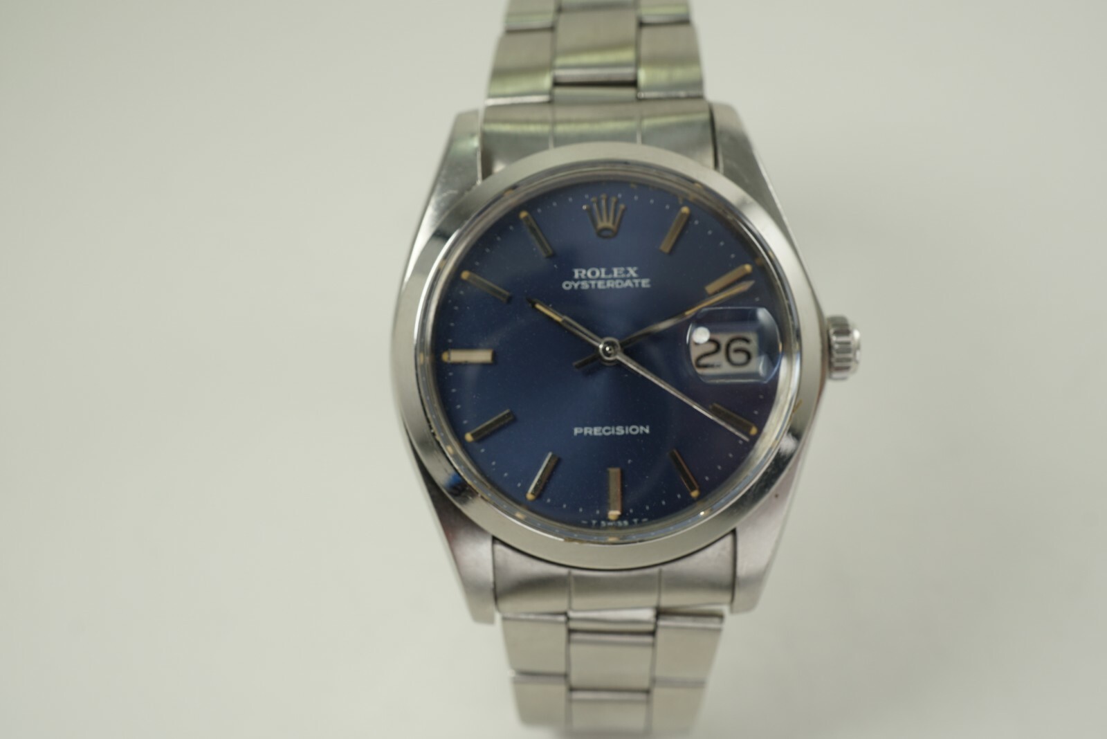 Rolex Oysterdate Precision Blue Unisex Adult Stainless Steel Bracelet Watch  - 6694 for sale online | eBay
