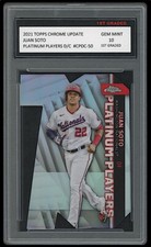 JUAN SOTO 2021 TOPPS CHROME UPDATE PLATINUM PLAYERS DIE-CUT 1ST GRADED 10 CARD