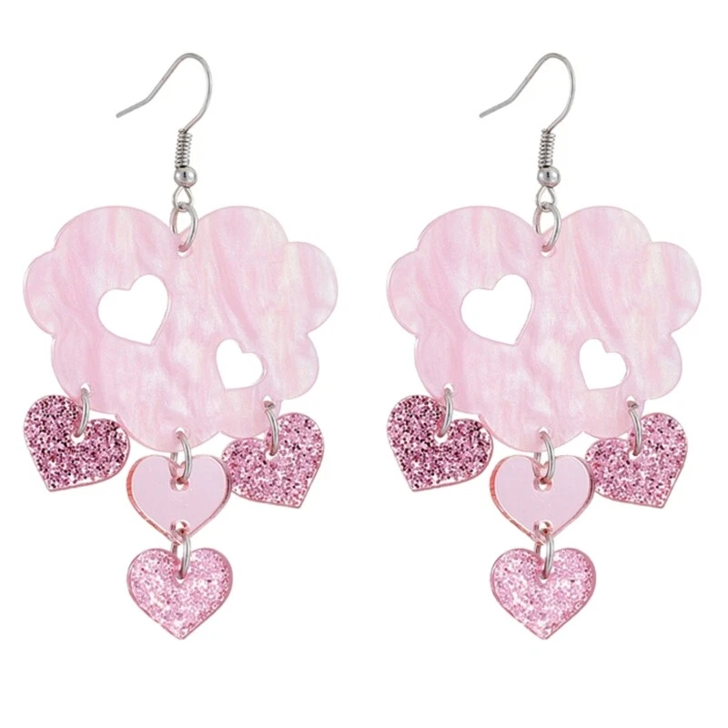 Cloud Heart Earrings Cute Ear Jewelry Drop Earrings Cloud Shaped