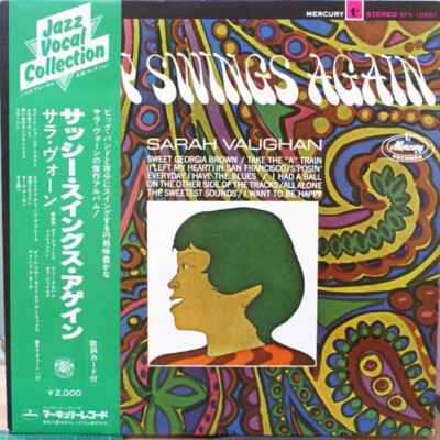 Sarah Vaughan Sassy Swings Again OBI + INSERT JAPAN Mercury Vinyl LP