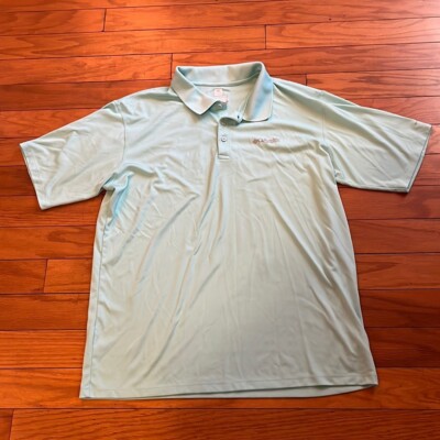 Columbia Polo Shirt Mens XL Green Blue Omni Freeze Zero Short Sleeves