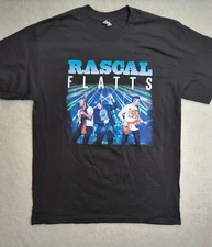 RASCAL FLATTS Rhythm & Roots Tour T-Shirt  Size:  Adult LARGE Color: BLACK NEW