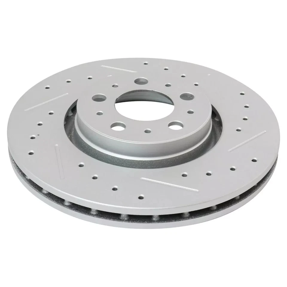 Комплект переднего и заднего перфорированных щелевых тормозных роторов и керамических колодок для Volvo 2003-2014 годов выпуска - Изображение 4 из 4