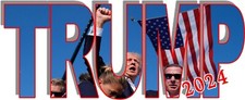 Donald Trump USA MAGA 9" Bumper Sticker Die Cut Vinyl Decal Sticker 2024 Butler