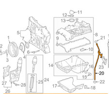 MERCEDES BENZ C W204 ENGINE OIL DIPSTICK TUBE A2710108201 12-14 NO DUTY TO     