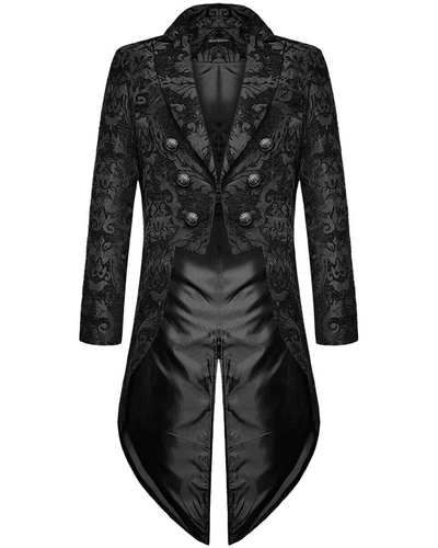 Mens Gothic Tuxedo Blazer Coats Party Dress Suit Steampunk Tailcoat Retro Jacket