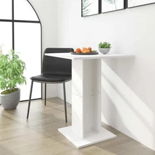 Bistro Table White Engineered wood Small Bistro Table Square