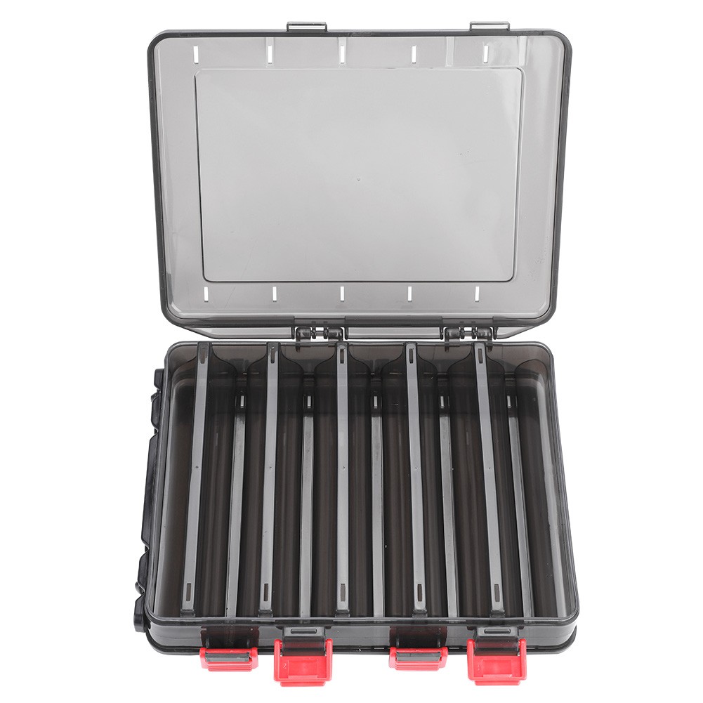 Double Side Fishing Tackle Box Wood Shrimp Case Bait Lure Storage Tool With BA