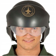 Flieger Helm Militär Top Gun Grün Kostüm Zubehör