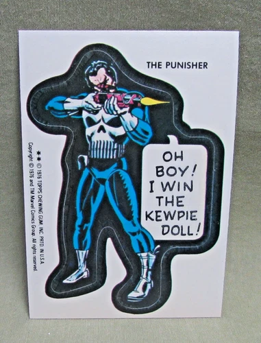 1976 THE PUNISHER STICKER Topps vintage Marvel Super Heroes comic book hero card