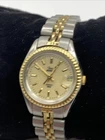 Vintage Timex Indiglo Women’s Date Watch Silver/Gold Tone Good Working New Batt