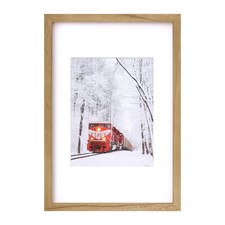 12x18 Solid Wood Picture Frame Matted for 8.5x11 Covered by Plexiglass - Wall...