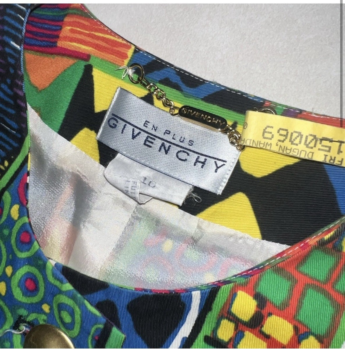 Vintage Givenchy En Plus Jacket and Skirt Set 10 Abstract Colorful
