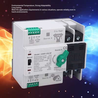 Double Power Automatic Transfer Switch 125A 2P Generator Changeover Switch