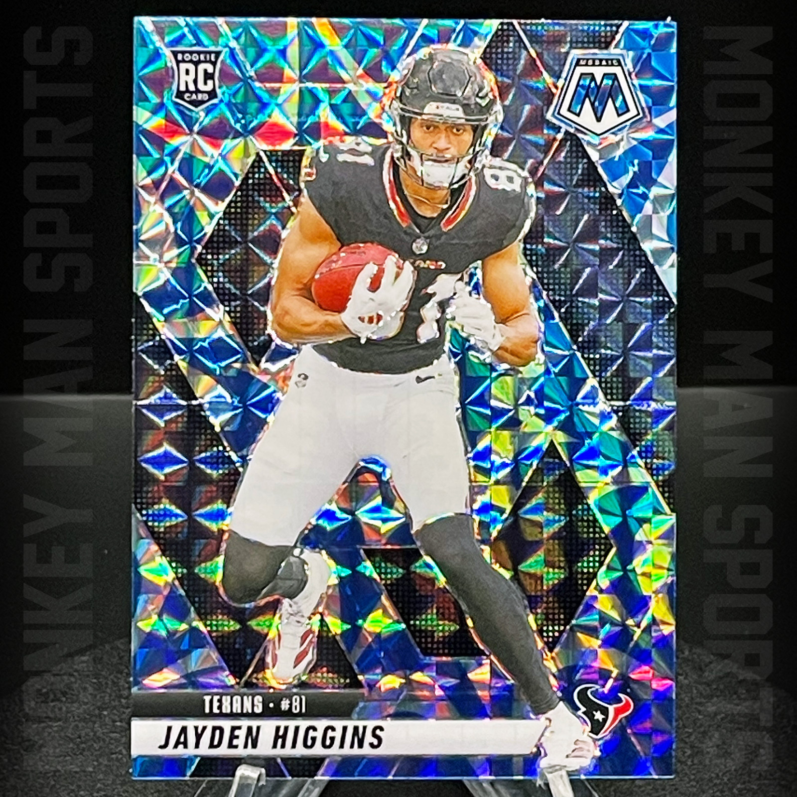 2025 Mosaic - Jayden Higgins Rookie RC - #346 BLUE REACTIVE MOSAIC TEXANS MINT
