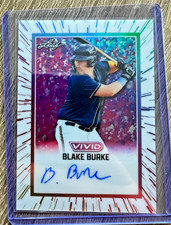 2025 Leaf Vivid Auto White Shimmer 5/5 Blake Burke Auto #BA-BB2