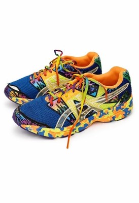ASICS Gel Noosa Tri 8 Womens 5 Neon Multicolor Running Shoes Athletic
