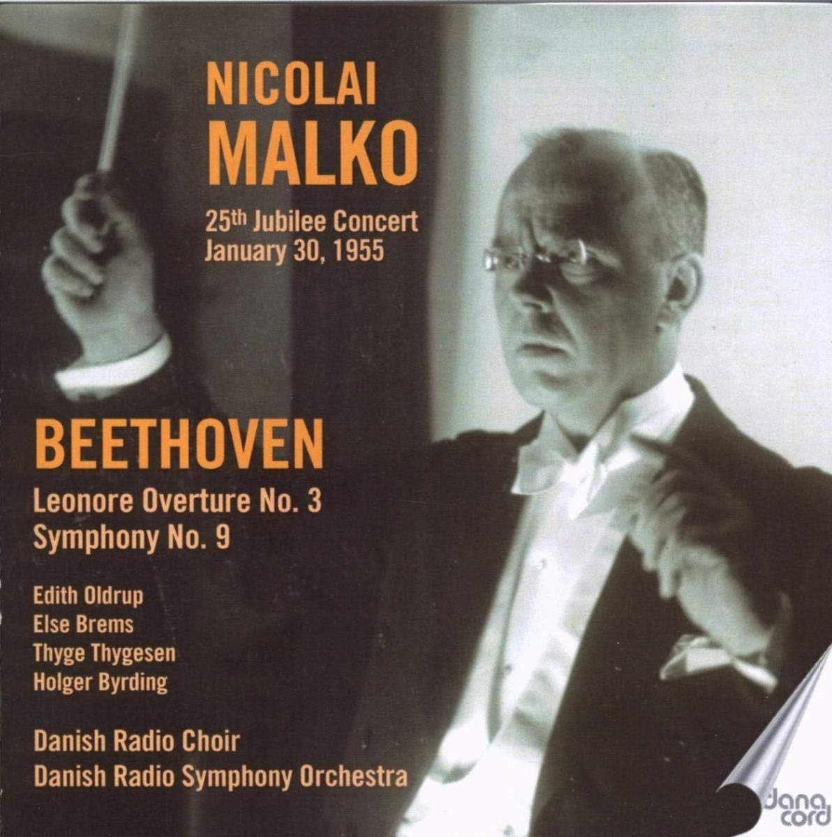 Nicolai Malko 25th Jubilee Concert 1955 Beethoven Symphony no. 9 Danacord CD